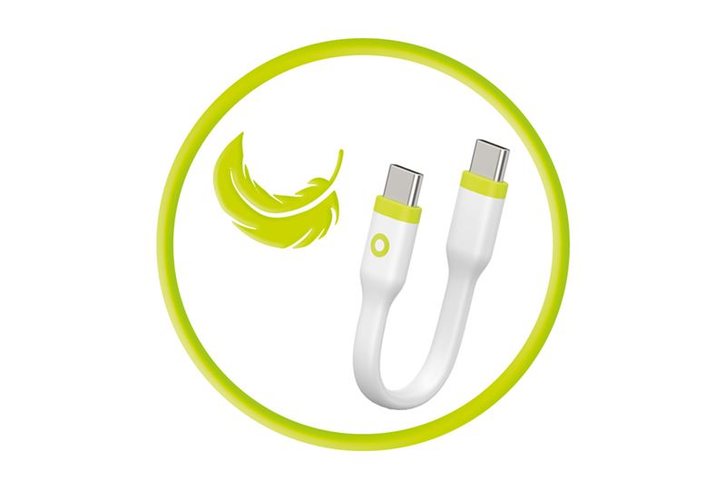 Cablu pentru incarcare si transfer de date Mobile Origin Compact, 2x USB-C, 60W, 10 cm, Alb (iPhone 17 Pro Max, COMC-USBC-WHT) by www.silkase.ro